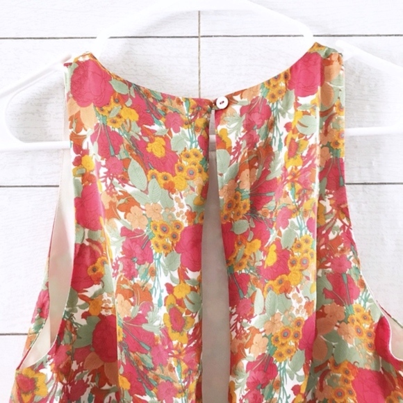 Forever 21 Pink Orange Floral Sleeveless Dress - Picture 7 of 8